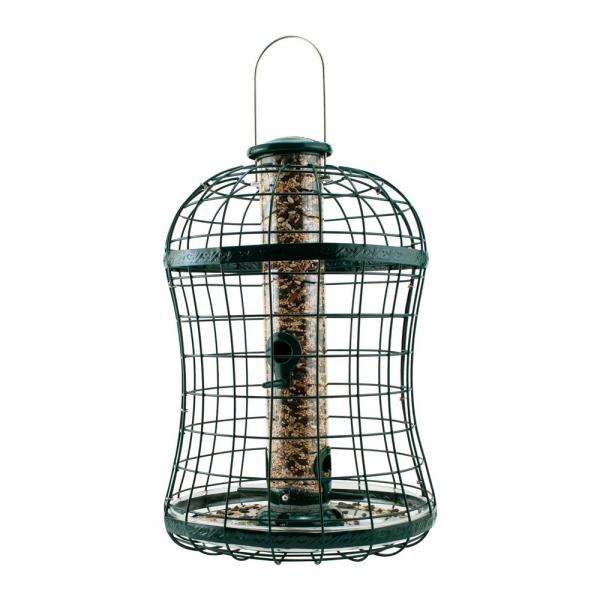 Caged Squirrel Proof Bird Feeder w/ Tray