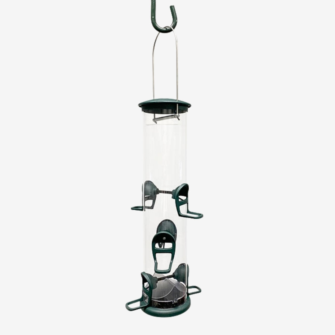 Durable Aspects Big Tube wild bird feeder in spruce, perfect for feeding multiple bird species