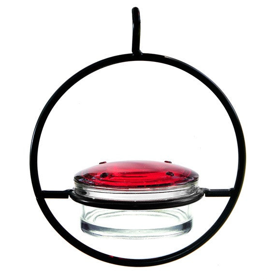 Glass Hummingbird Feeder Detail